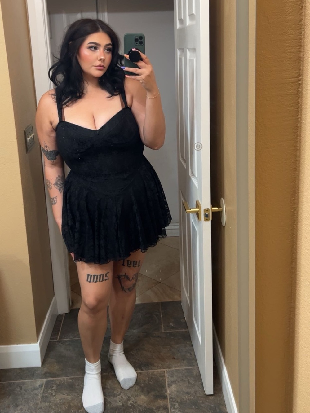 Sugar Thrillz Black Lace Mini Dress